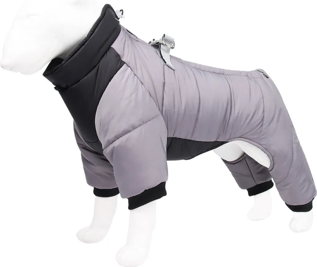 Cappotto Grigio per Cani INF M: Caldo, Impermeabile e Resistente
