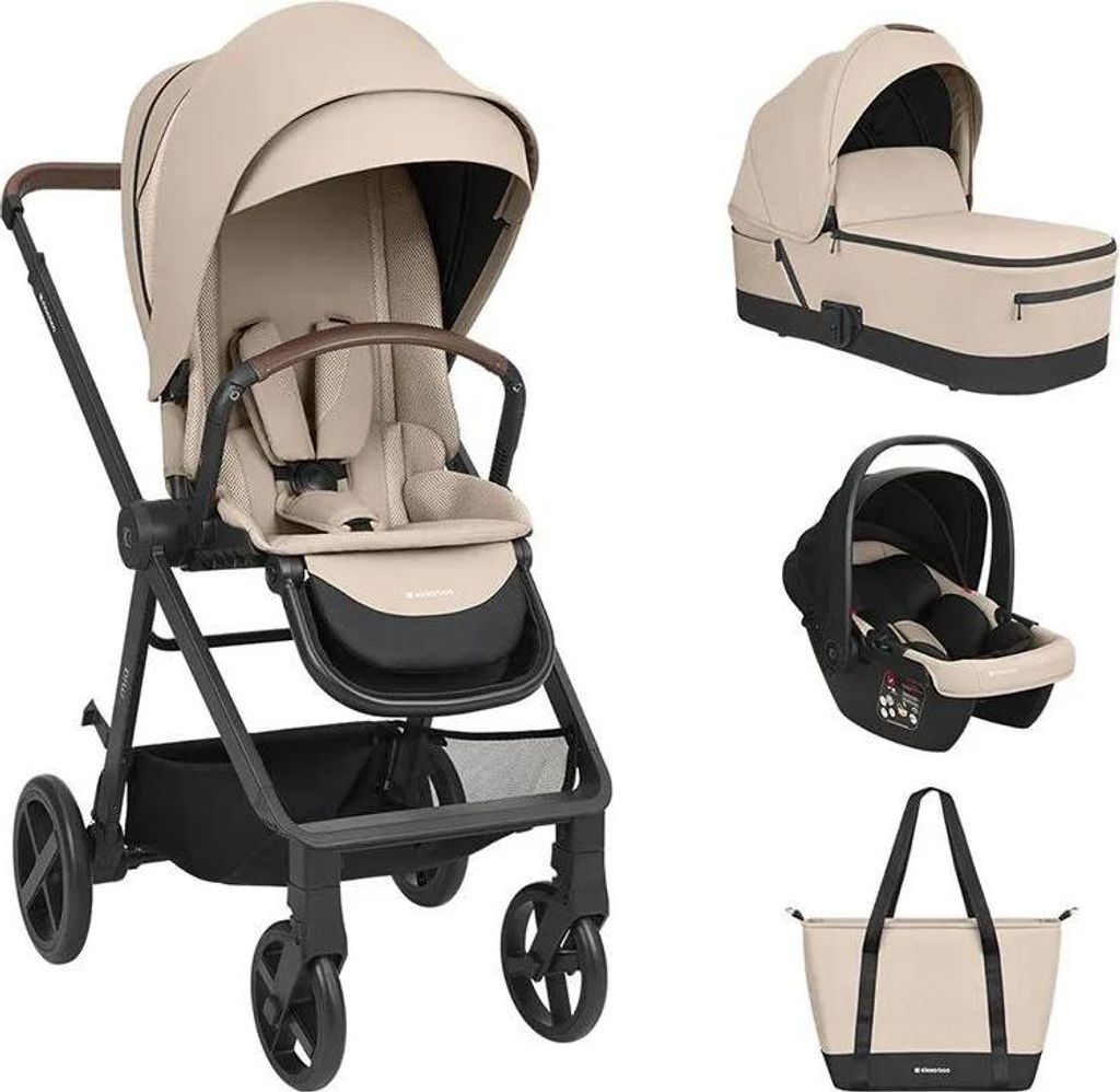 Kikkaboo Mia 3 In 1 Kinderwagen Mit Babywanne Beige Kinder Beige One Size