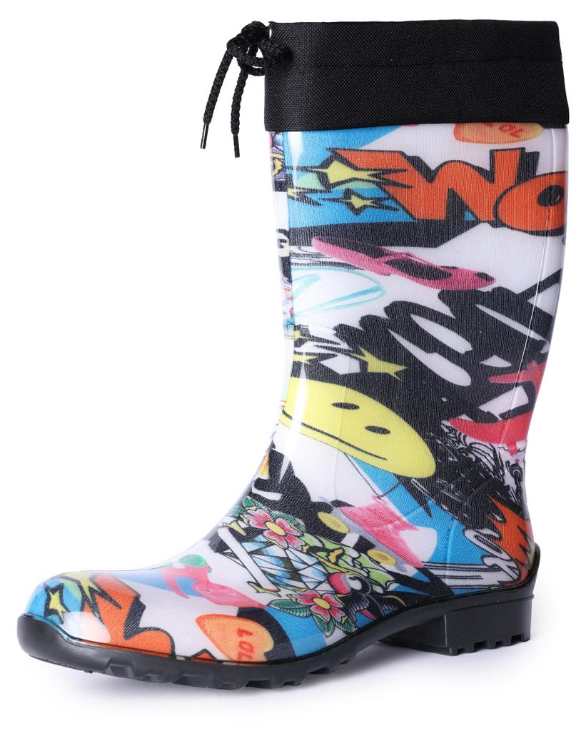 Ladeheid Damen Gummistiefel mit Stulpe LA-968 (Zeitung, 41) Produktbild 