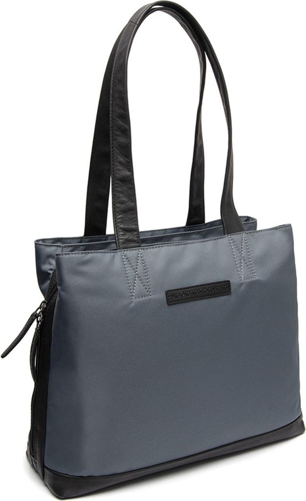 The Chesterfield Brand Schultertasche Laptoptasche mit Laptopfach Lavik Shoulder Bag Light Grey blaugrau
