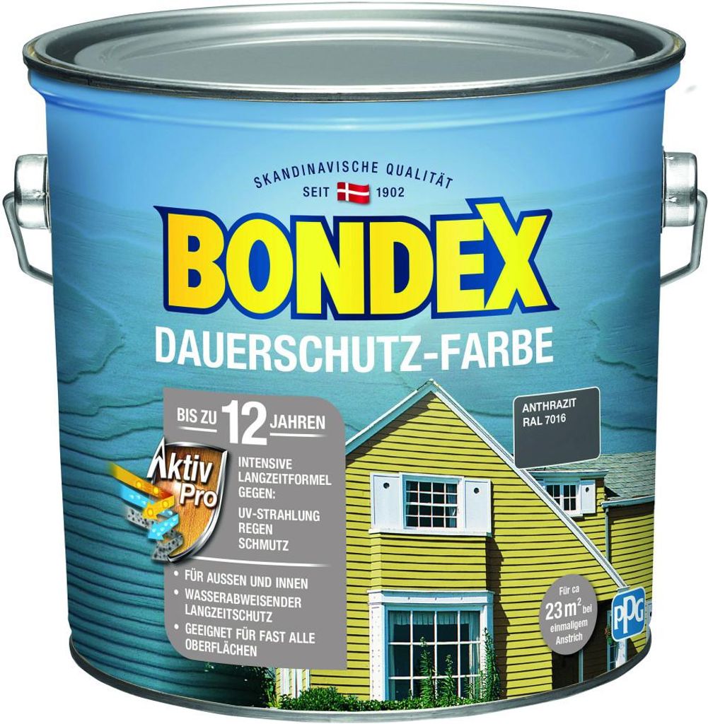Bondex Dauerschutz-Holzfarbe 2,5 L schiefer Produktbild 
