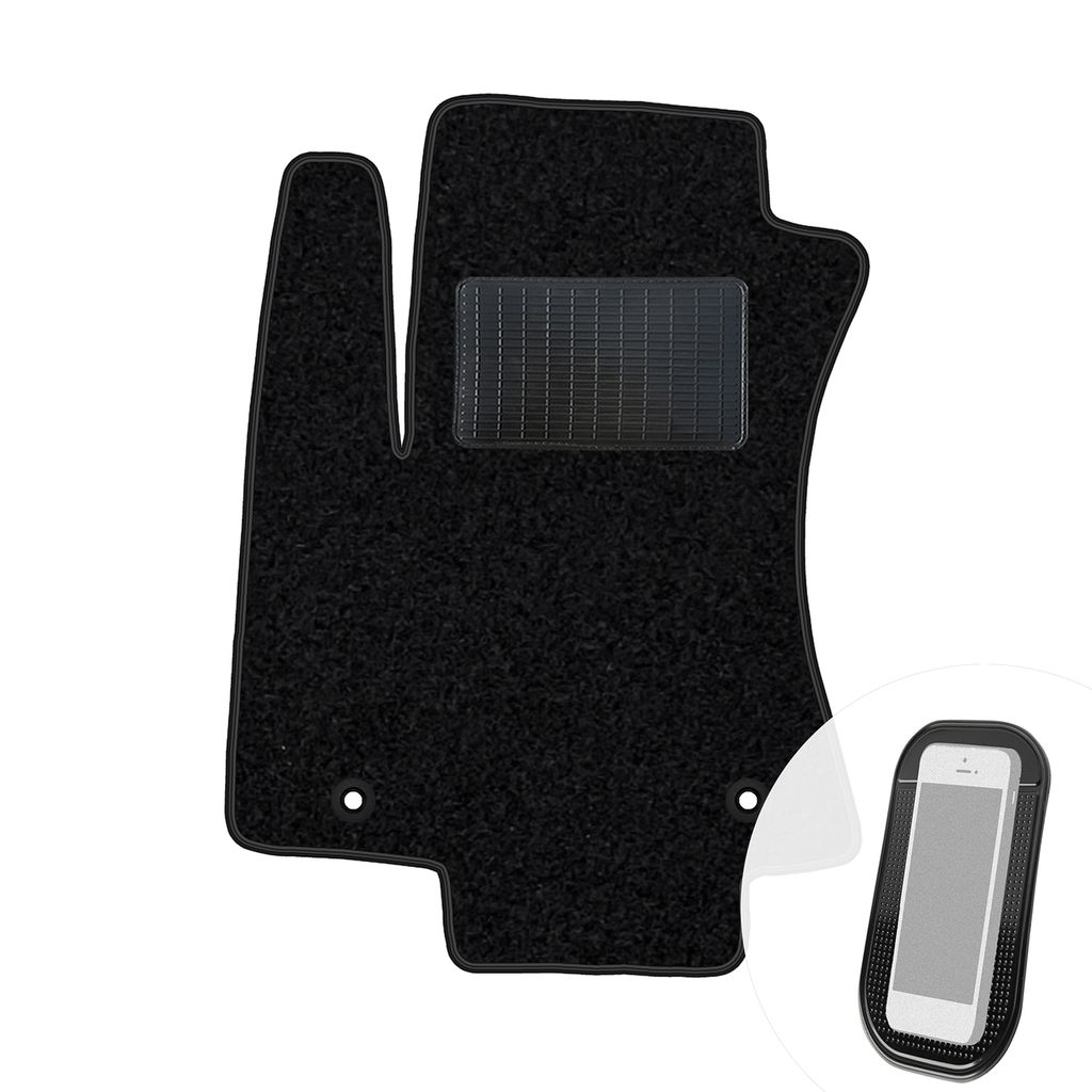 moto-MOLTICO Fahrer Fußmatte Auto Velours Fahrerseite Autoteppiche Schwarz Fahrermatte 1-teilig passend für Opel Zafira A 1999-2006