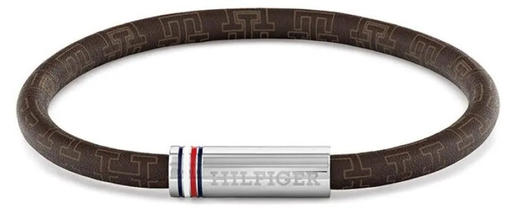 Bracelet homme marron en similicuir avec cordon tressé 2790703