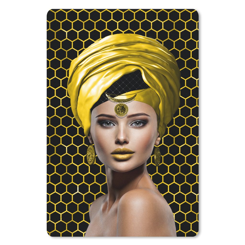 MuchoWow Mauspad Mousepad Frau - Elemente - Gelb 40x60 cm - Mousepads - Maus Mat - Pad - Mausunterlage - Schreibtisch Accesoire
