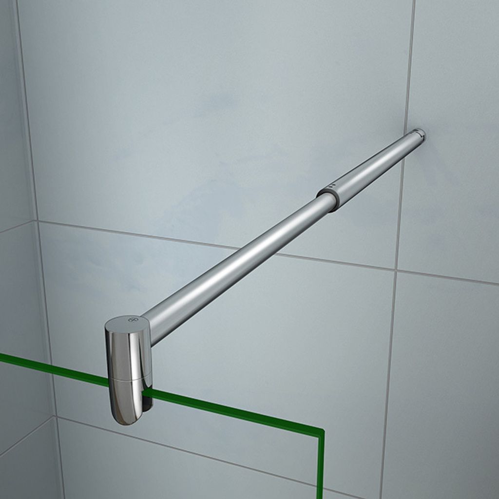 70-120cm flexiblen Stabilisatoren Chrom glänzend für 6-10mm Duschkabine Duschwand walk in Glaswand