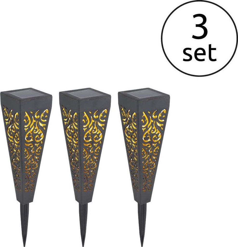 GLOBO 33578-3 Solarleuchte Kunststoff schwarz, LED