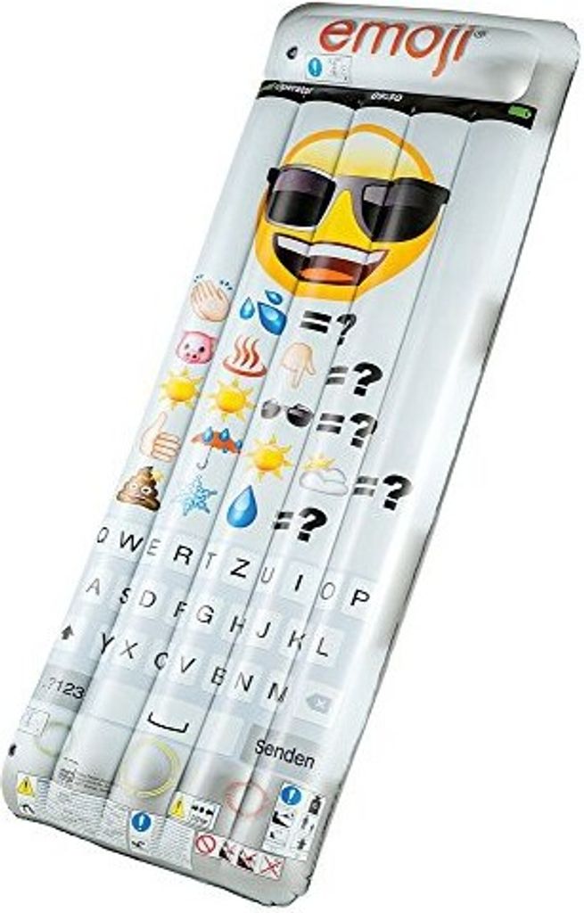 Emoji Luftmatratze mit Handy-Design 170 x 60 cm