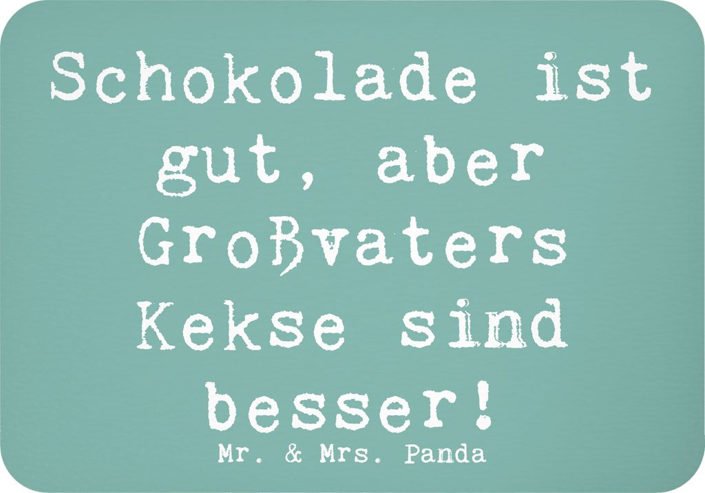 Mr. & Mrs. Panda Kühlschrankmagnet Spruch Großvaters Kekse - Meeresbrise - Geschenk, für Großvater, Süßigkeiten, Notizhalter, Kindheitserinne...
