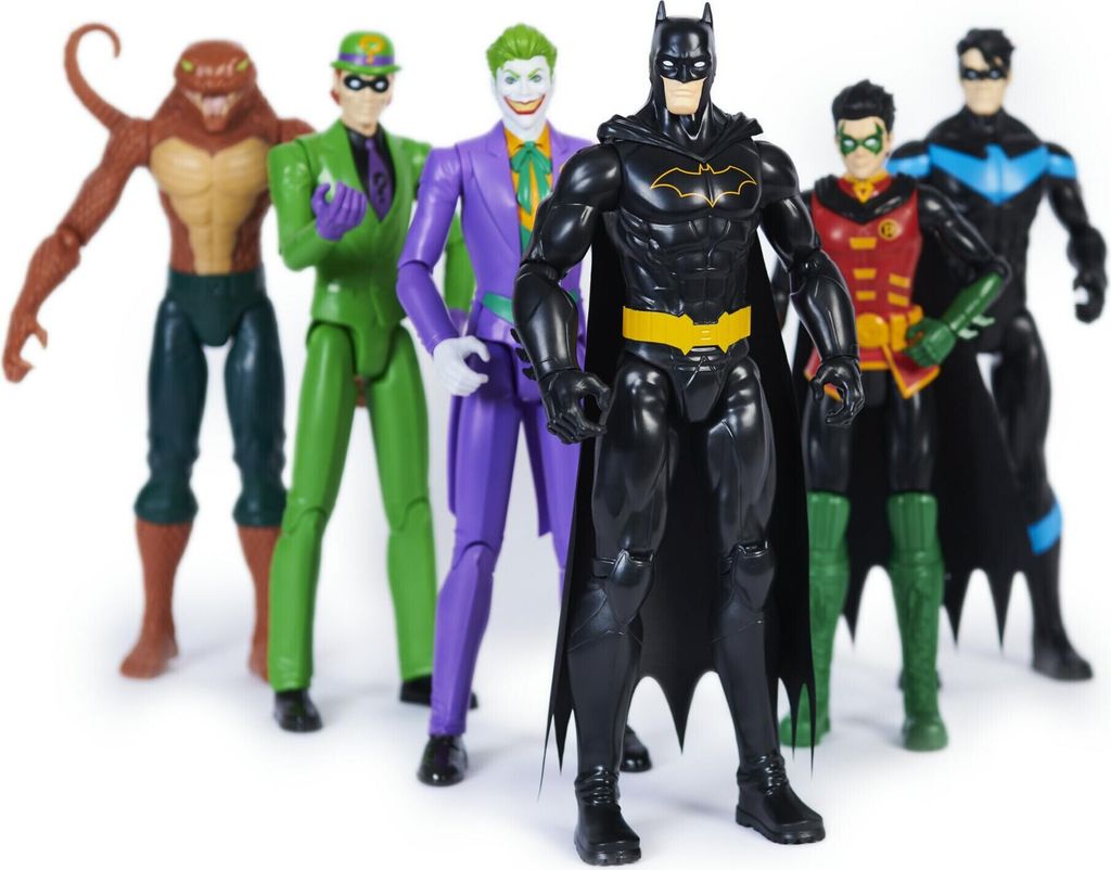 6 Actionfiguren von Batman aus DC Comics