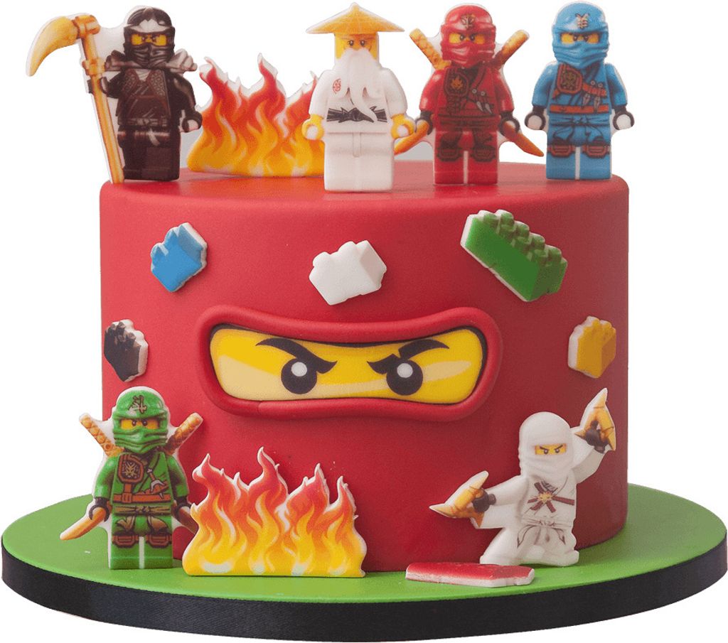 Sweetfanaberia | Dekoracja tortu Lego Ninjago 15 sztuk - 2D Zdjęcie produktu