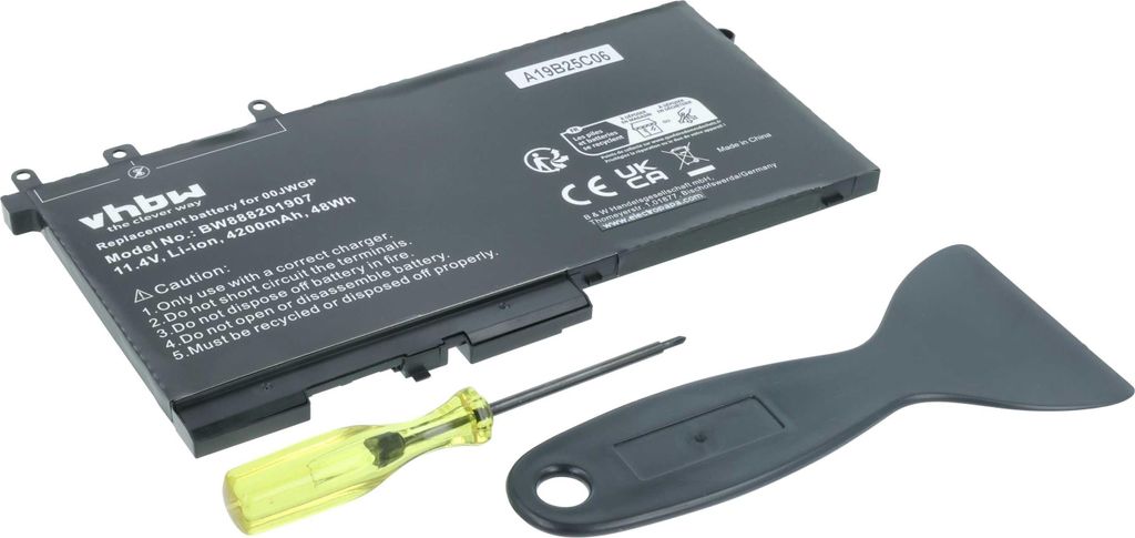 vhbw Akku Ersatz für Dell 3DDDG, 00JWGP, D4CMT, FPT1C, 93FTF, DV9NT, 4yfvg, 83XPC, 0DJWGP, GD1JP, JWGP, DJWGP für Notebook (4200 mAh, 11,4 V, Li-...