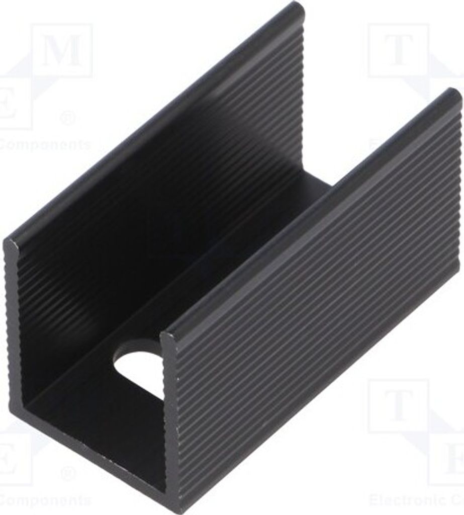 1x Radiator: geprägt H: 20mm schwarz L: 35mm U W: 18mm 13K/W PR18/35/SE Kühler