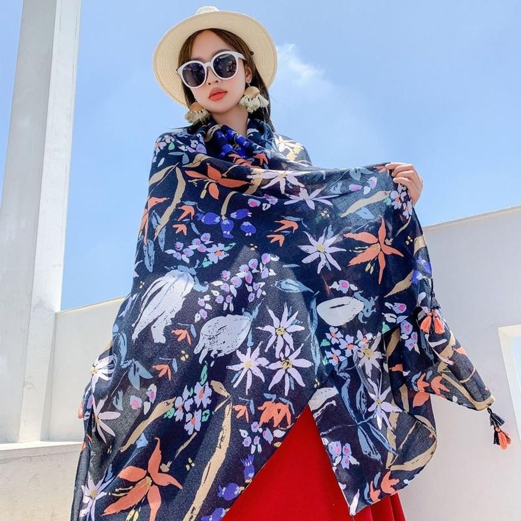 Eleganter blauer Schal DE-12261 – Perfekt für jedes Outfit KP12261