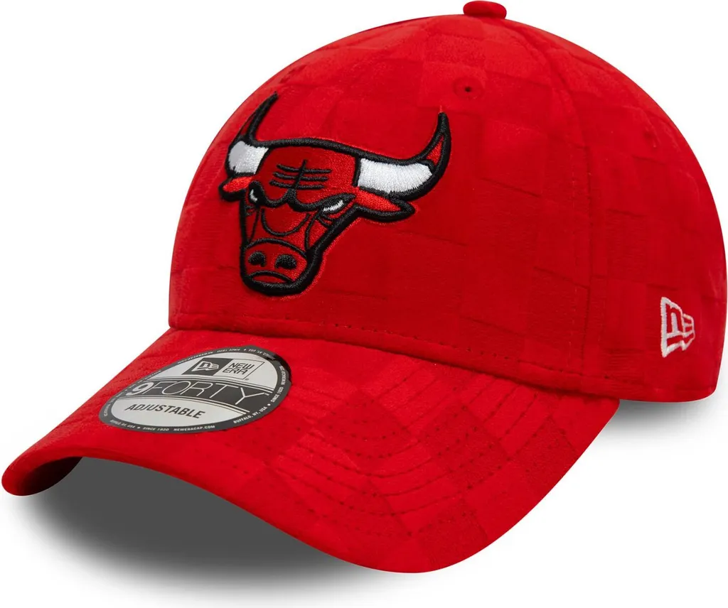 Cappellino Bulls New Era 9FORTY Tonal Check Scarlet - Street Style NBA