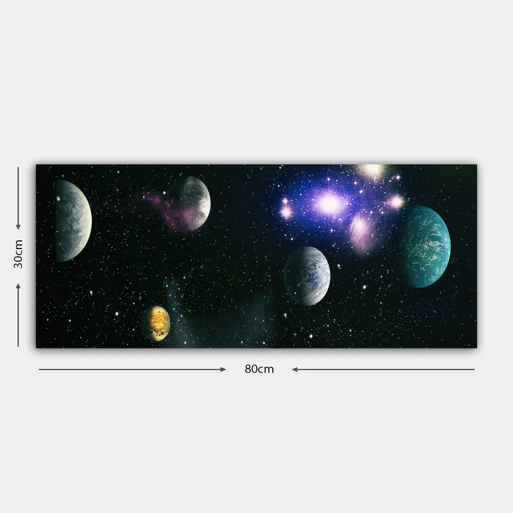 Tableau Décoratif sur Toile 100% Coton Multicolore Format 30 x 80 cm - 2