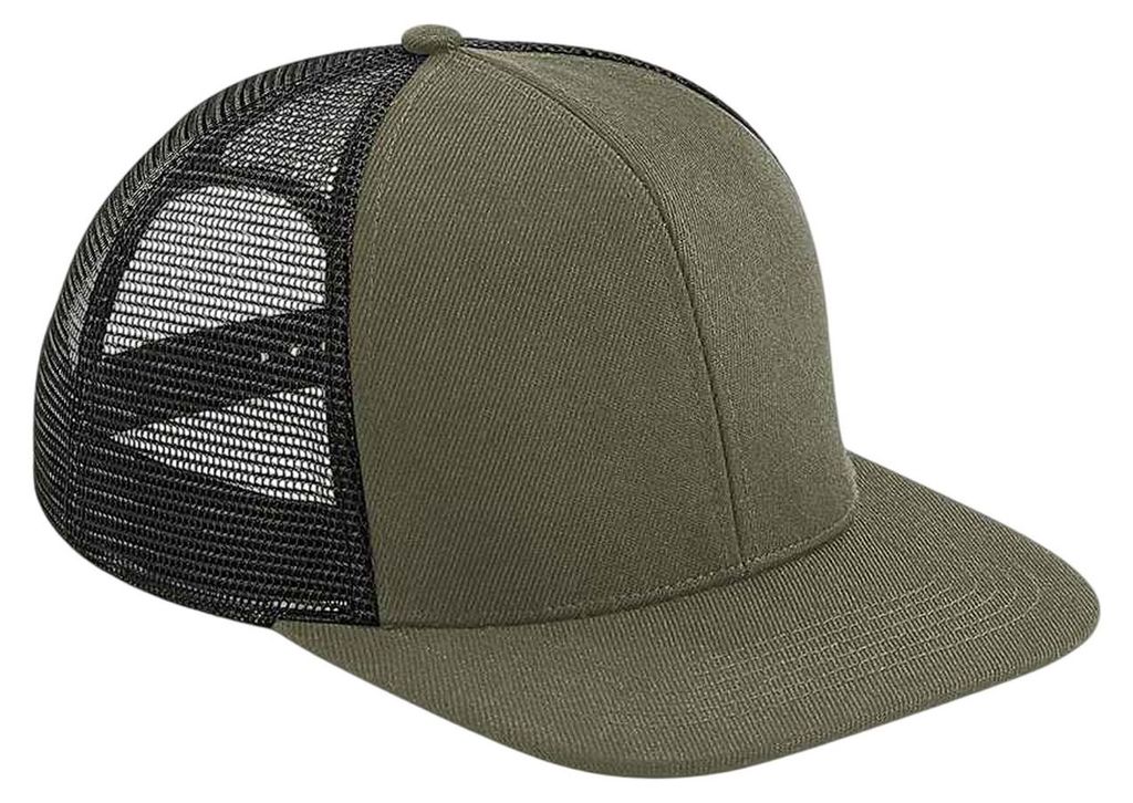 Beechfield - "Original" Trucker Cap Flacher Schirm FK2577 (Einheitsgröße) (Olivgrün/Schwarz)