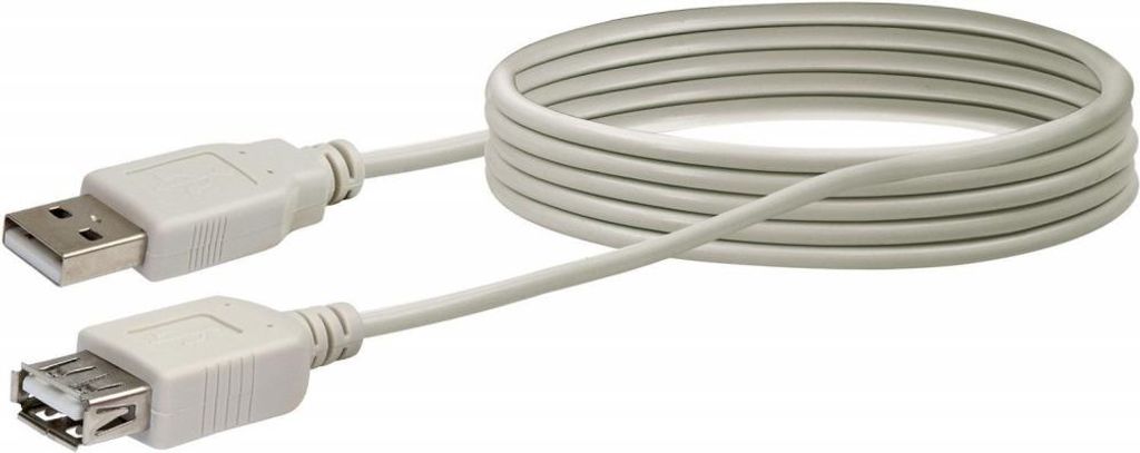 Schwaiger USB 2.0 Verlängerung A -> A Ste/Bu 2m Grau