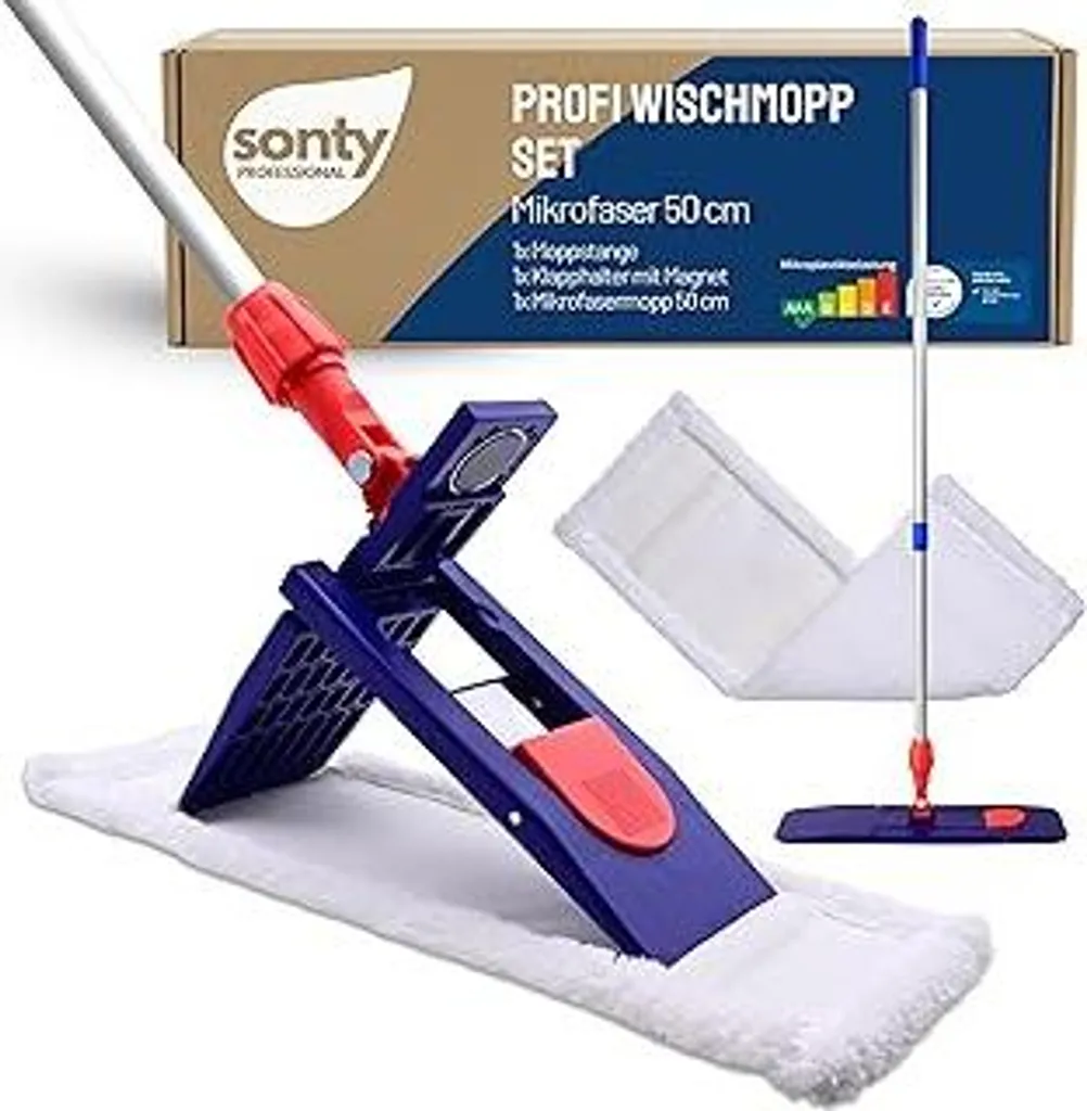 Set Pulizia SONTY 50 cm - Mocio Magnetico e Manico Telescopico