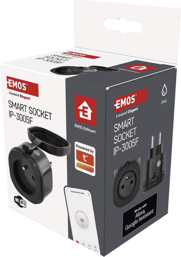EMOS GoSmart Wifi čierna zásuvka s krytkou IP44 P5552 Obrázok produktu 15