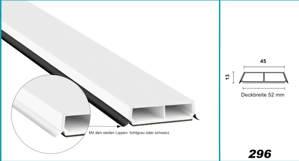 HEXIM Fenstersprossen weiß 1 & 2 Meter - selbstklebende Produktbild 