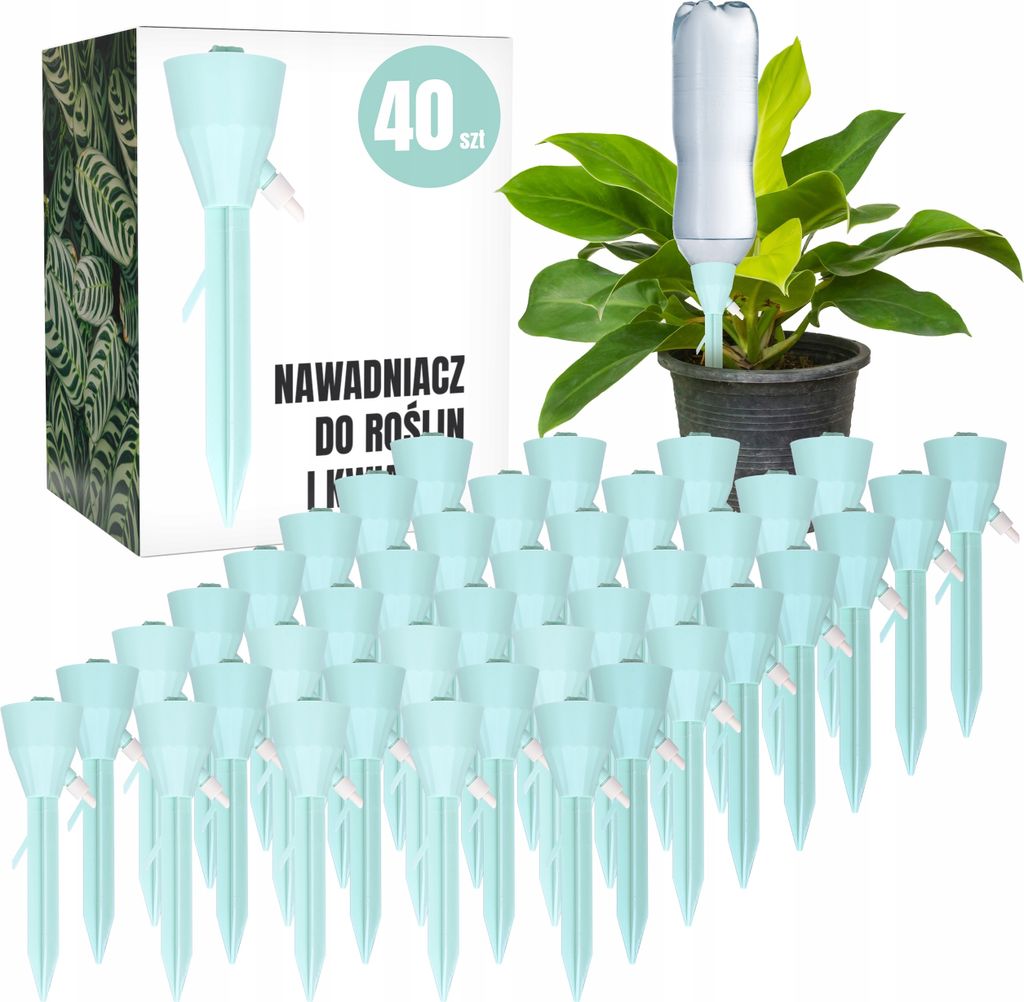 Blumengießer Für Töpfe Und Pflanzen Mit Flaschenhahn 40 Stück grün