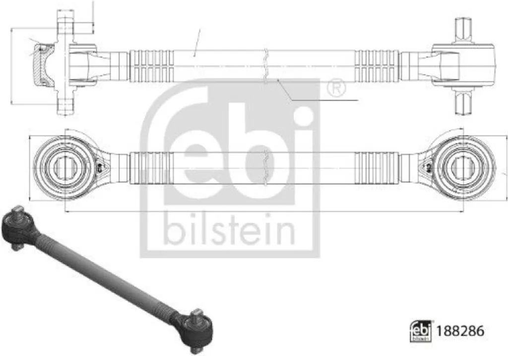 Bras de suspension avant FEBI BILSTEIN 188286 pour train directionnel