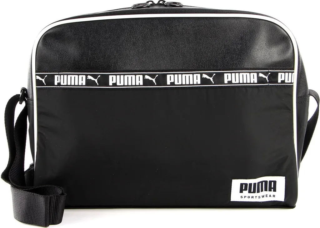 Sac d'ordinateur portable PUMA Campus Reporter noir et blanc
