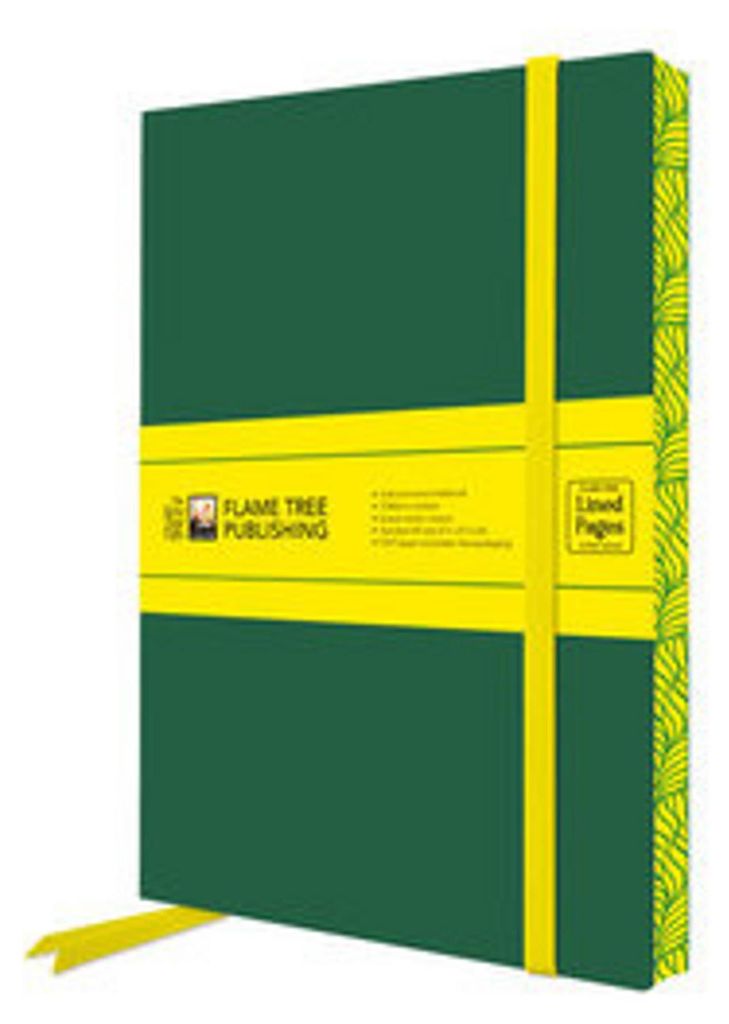 Racing Green & Neon Yellow Artisan Paperback Notebook