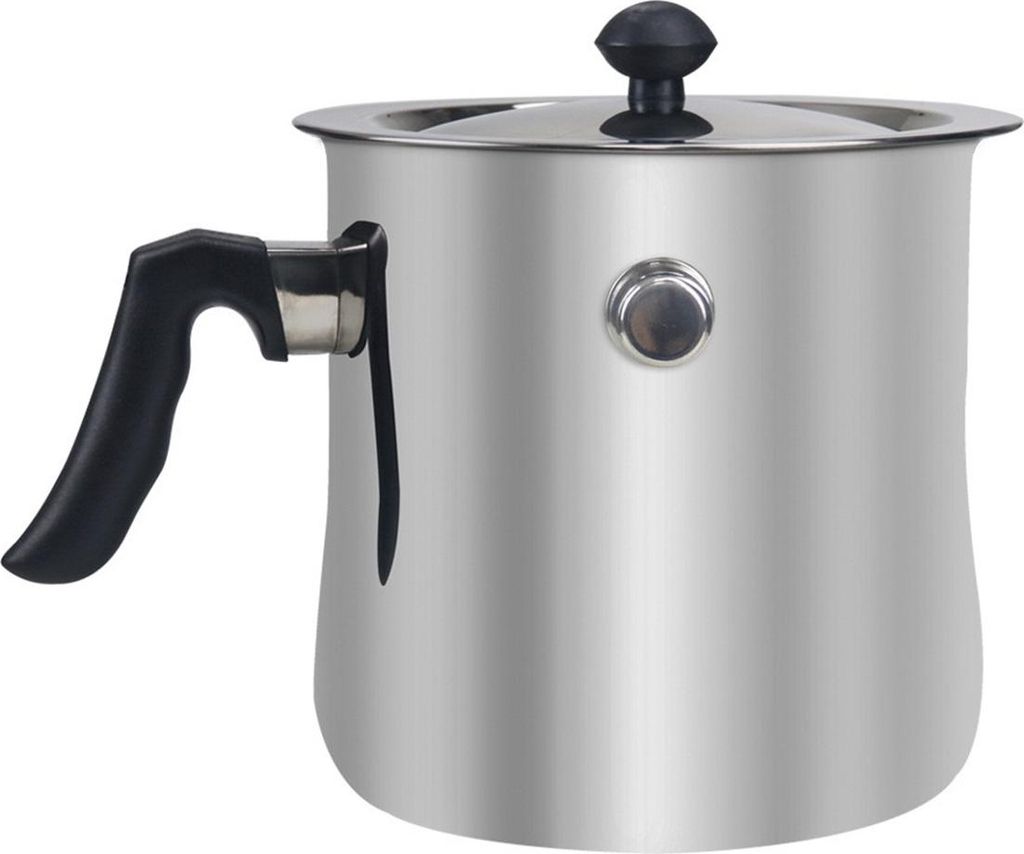 2,5L Milch- & Wachstopf mit Deckel, Edelstahl Doppelwand, Induktionstauglich, Für Gas- & Elektroherd, Vielseitig zum Kochen & Schmelzen