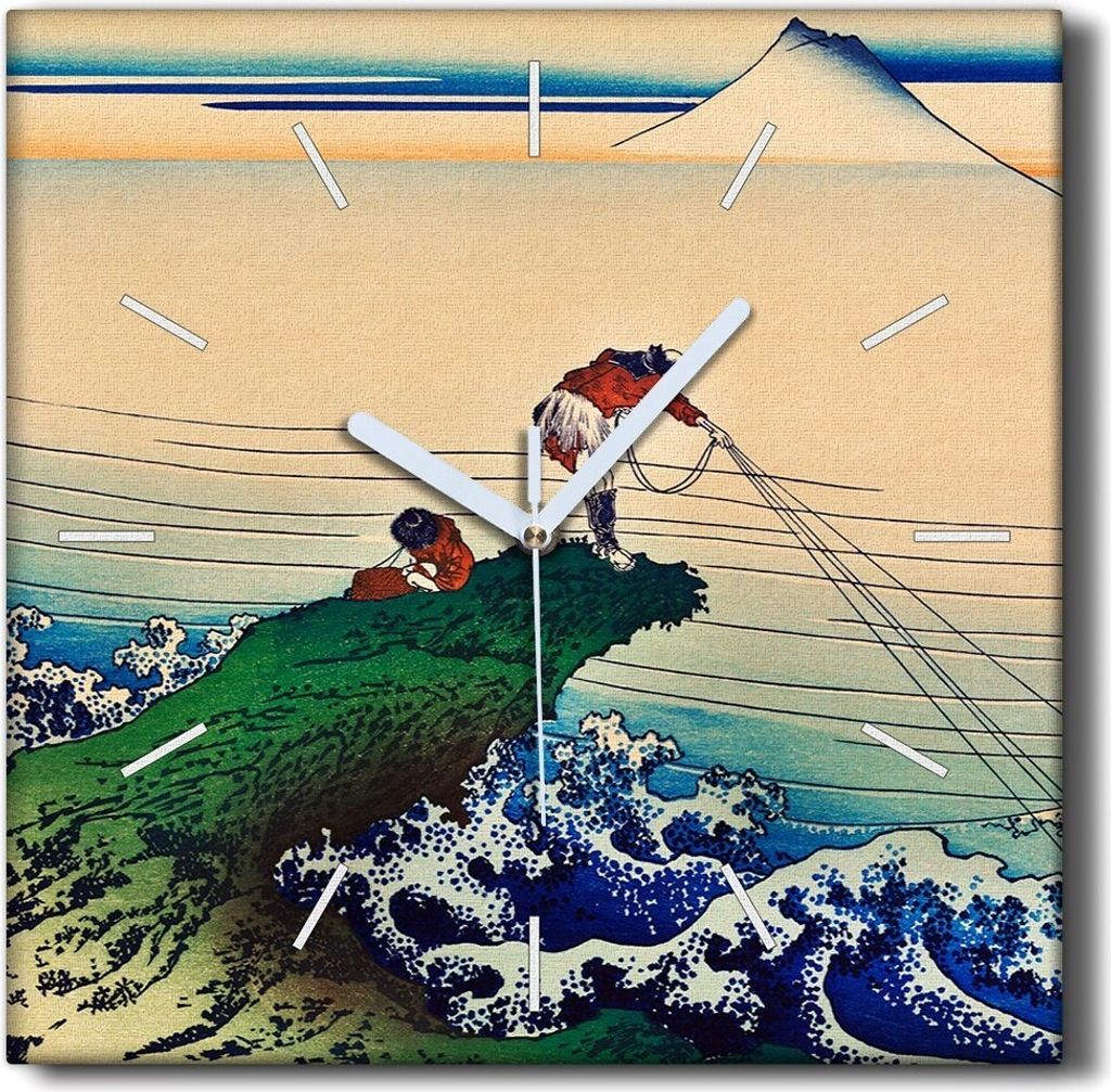 Coloray Hodiny Unikátní 30x30 cm Tiché hodiny Pro obývací pokoj a kuchyň Nástěnné hodiny Plátno Černé ručičky hodin - Asie Top Black...