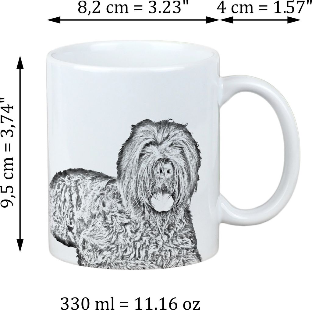 Russischer Schwarzer Terrier, Russkiy Tchiorny Terrier - Tasse mit Hund, Tasse mit Bild, personalisiertes Geschenk der Marke Art-Dog