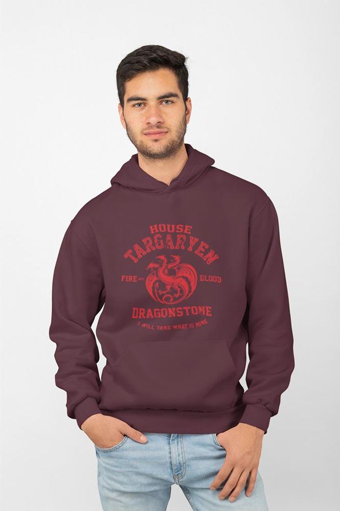 D&B Uni Hoodie MO00093 Targaryen Burgund-Größe 2XL