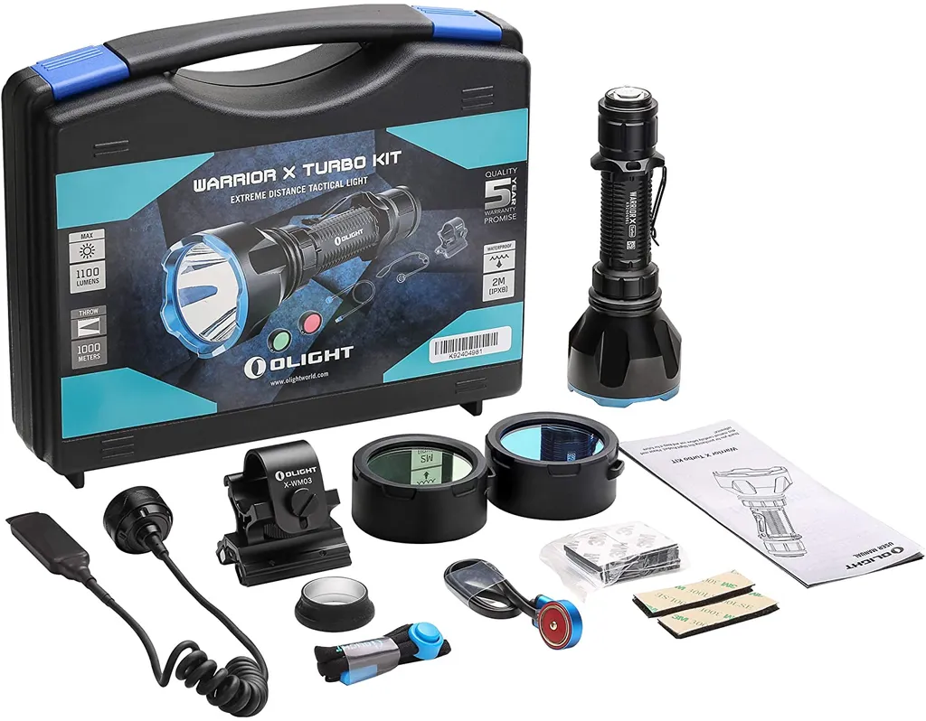 Lampe Longue Portée 1000m Warrior X Turbo Olight Kit LED Puissante