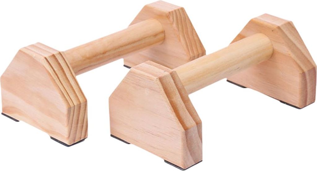 2 Stück Liegestützgriffe aus Holz, robuste Handstandtrainer-Griffe für den Boden, gelenkschonendes Calisthenics-Gerät aus Kiefernholz für Zuhause