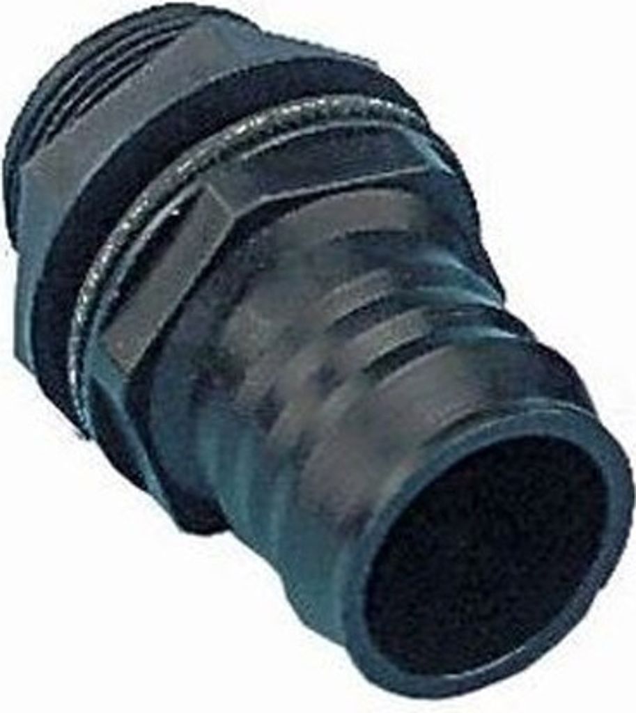 Befüllstutzen Kunststoff gerade 40mm - mit Kontermutter und Produktbild 