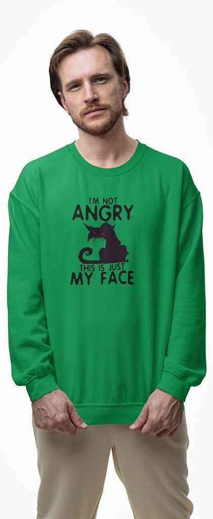 D&B Design Uni Pullover SWEB00022 My Face Grün-Größe M
