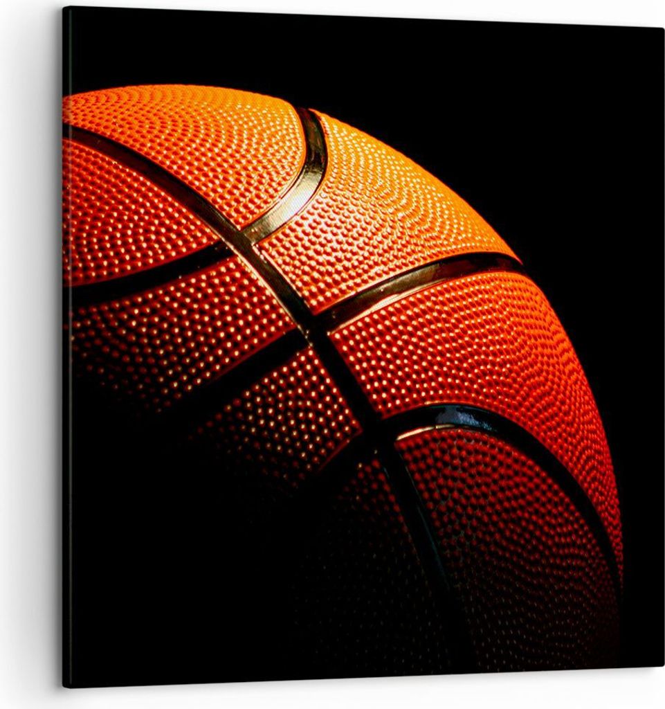 Bild auf Leinwand - Leinwandbild - Basketball Spiel Sport - 50x50cm - Wand Bild - Wanddeko - Leinwanddruck - Bilder - Kunstdruck - Wanddekoration -...