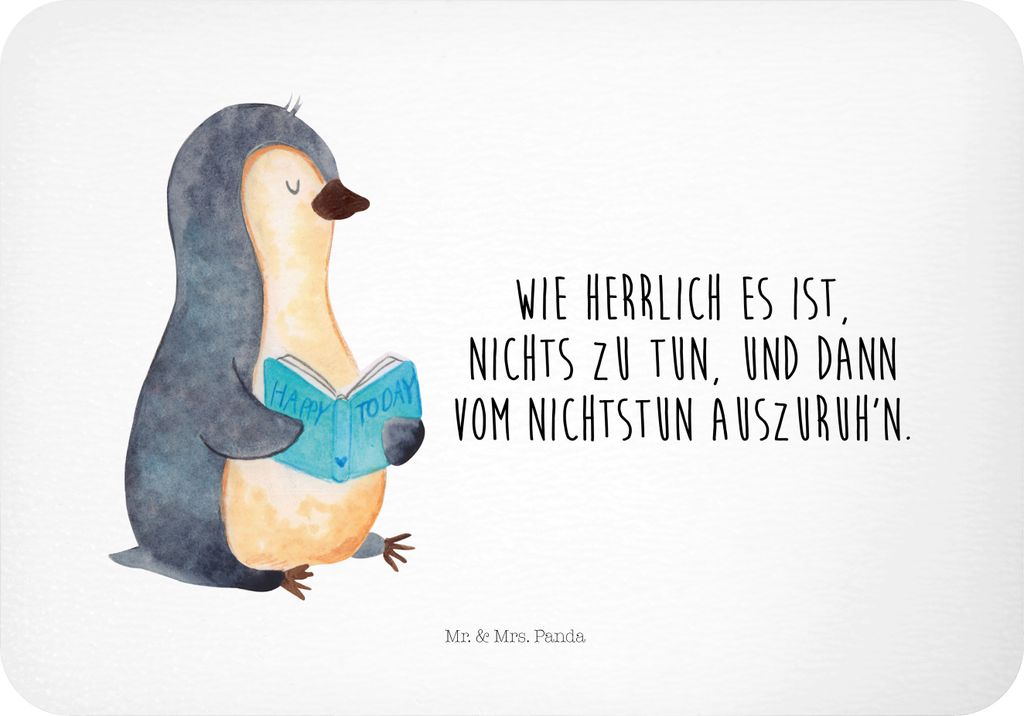 Mr. & Mrs. Panda Kühlschrankmagnet Pinguin Buch - Weiß - Geschenk, magnet, haftmagnet, Urlaub, holzmagnet, whiteboardmagnet, Ferien, tafelmagnet