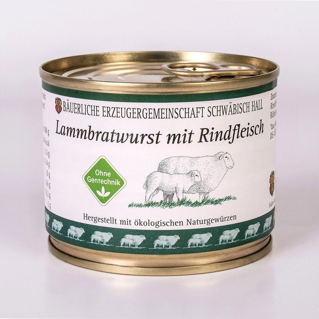 Echt Hällische Lammbratwurst mit Rindfleisch von der BESH Produktbild 