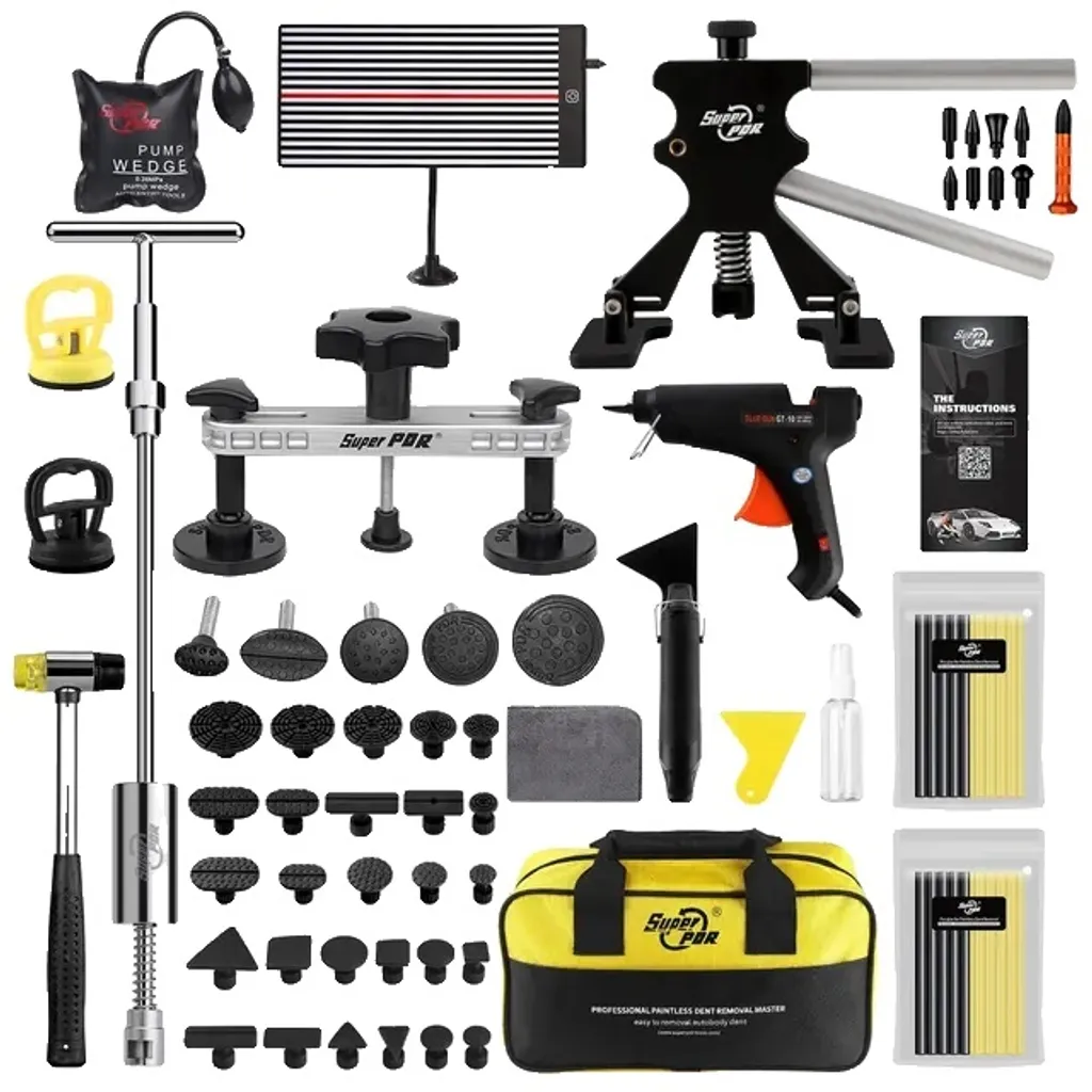 Kit réparation bosses sans peinture voiture avec ventouse luxe inox