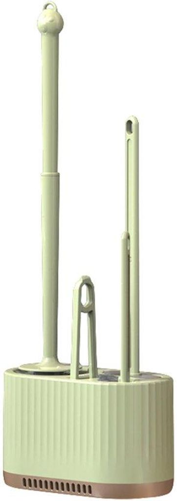 Avocado WC-Borstel 4 in 1 4-fach Toiletborstel mit Halter in Grün für Badkamer und WC