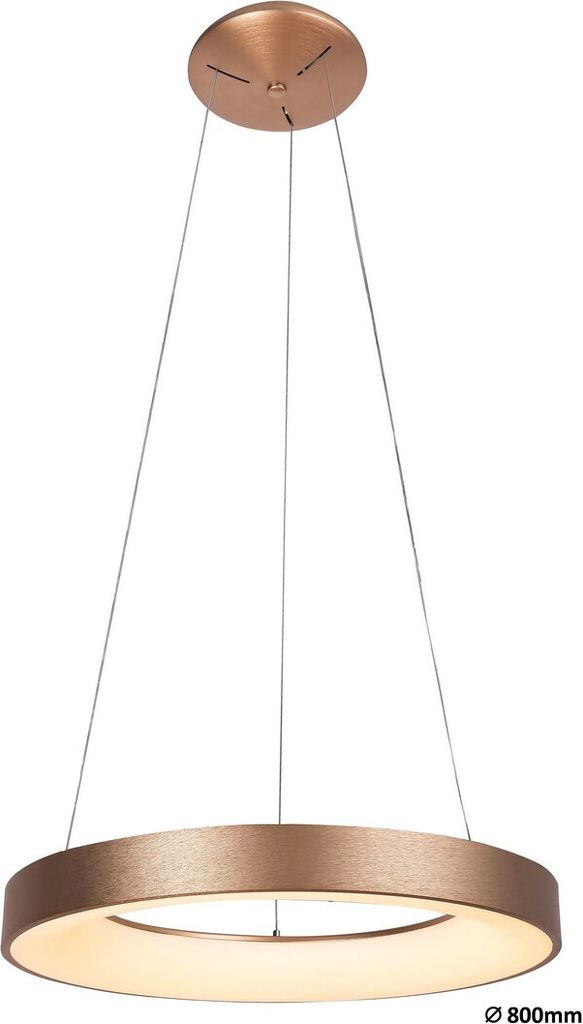 Rabalux 5055 Pendelleuchte Carmella, 80W, 4000K, 6335lm, gold-weiß, rund, neutralweiß, Modern, ø800mm