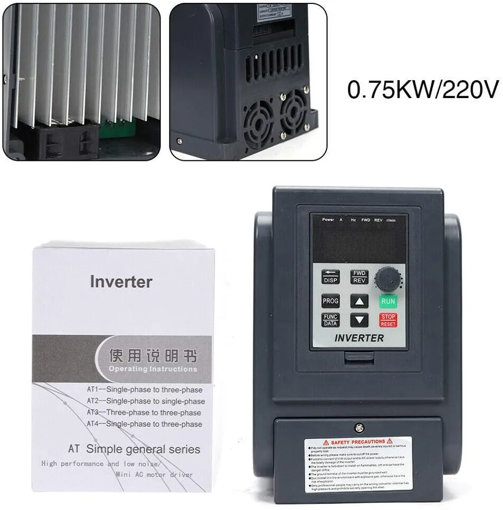 Convertisseur VFD 220V 0,75kW : fini les pertes de couple moteur PWM