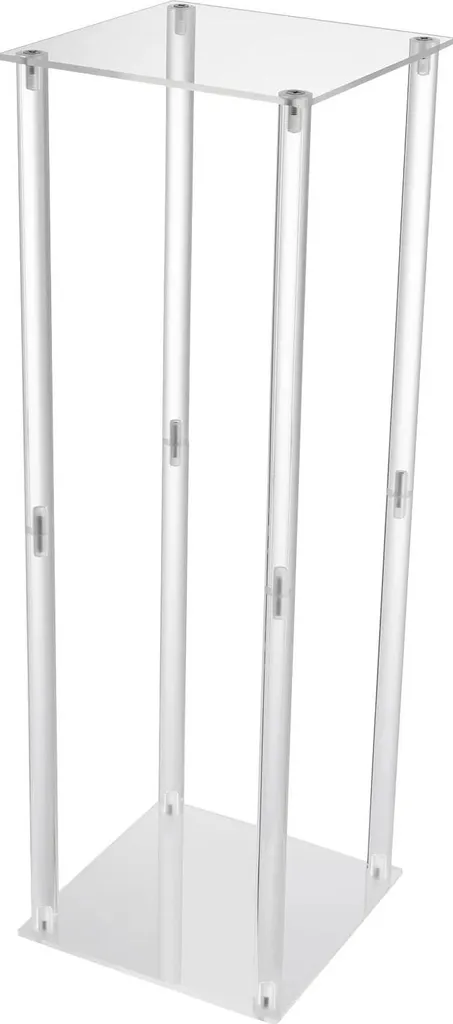 Supports Fleurs Invisibles pour Mariage - Lot de 3 Colonnes Acrylique Taille L
