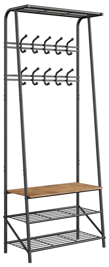 Wieszak do Przedpokoju z Siedziskiem i Półką na Buty 60 cm Zdjęcie produktu 