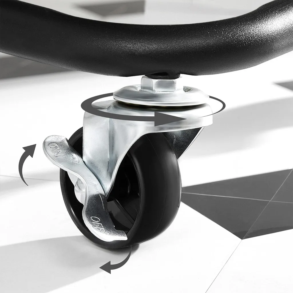 Chariot de Rangement Noir 3 Niveaux : Solution Gain de Place Bureau - 5