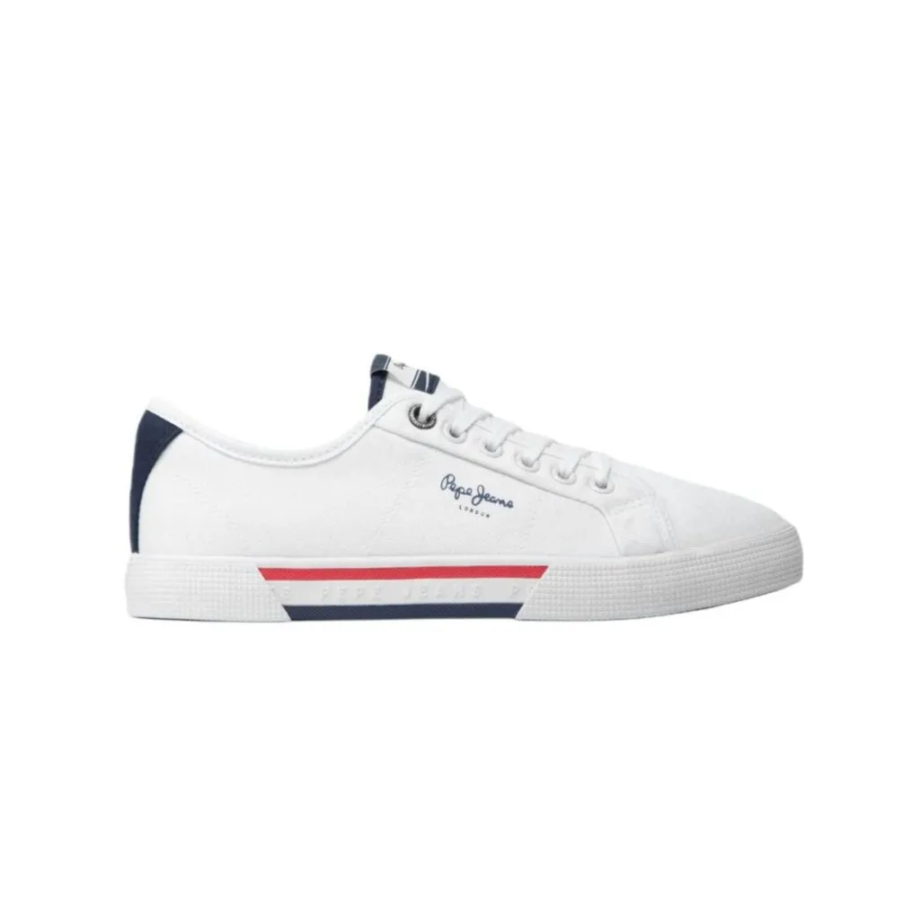 Baskets basses Pepe Jeans Brady Basic PMS30816 - Chaussures en Toile Bleu - 2