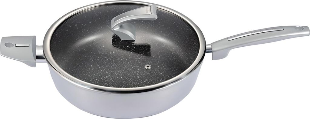 Schäfer Schmorpfanne mit Deckel Ø28cm Antihaftbeschichtung Geeignet für alle Herdarten