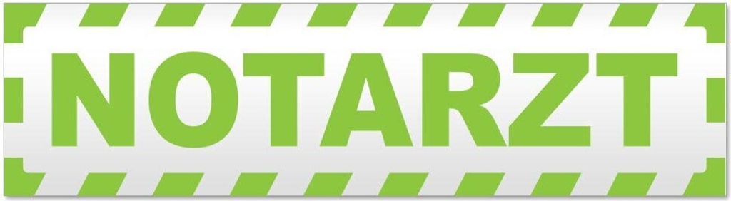 Kiwistar - Autoaufkleber - Lindgrün - 30 x 8 cm - Notarzt gestreift - Hinweis Aufkleber Sticker für Auto, Kfz, Fahrrad, PKW, LKW