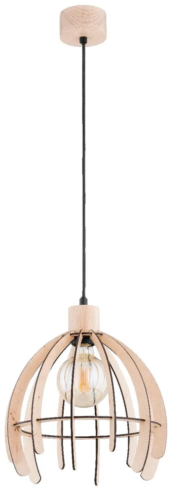 Suspension ISTER Bois 90cm pour Éclairer les Grands Espaces Sombres
